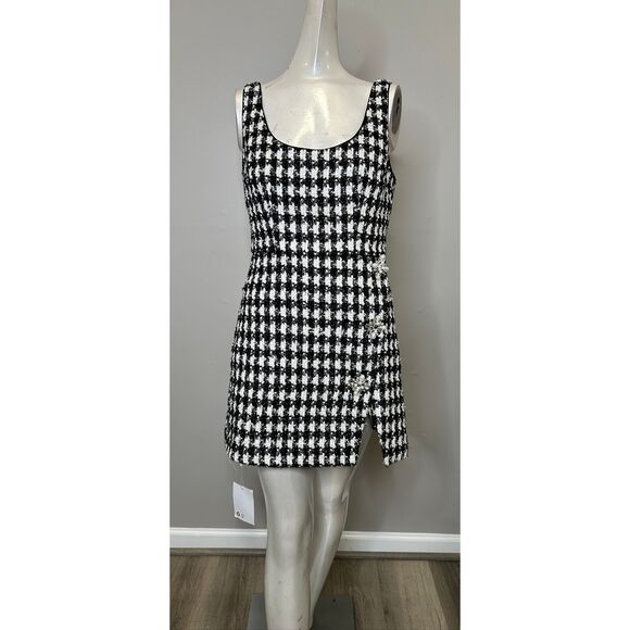 Self-Portrait Checked bouclé minidress US 4 $555 - Picture 5 of 11